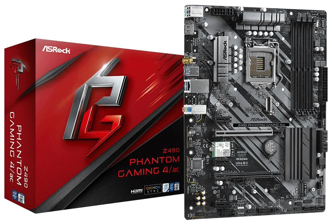 Материнская плата ASRock Z490 PHANTOM GAMING 4/AC