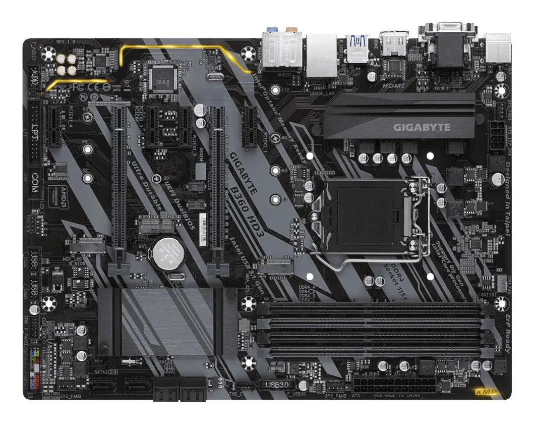 Материнская плата GIGABYTE B360 HD3 1.0 GAB36HD3-00-G
