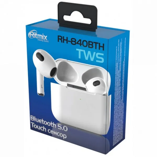 Наушники-вкладыши Ritmix RH-840BTH TWS белый
