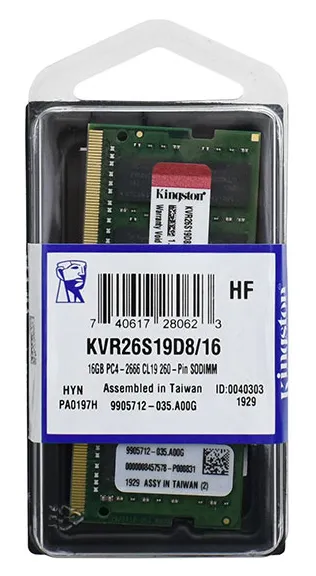 Оперативная память 16 GB Kingston KVR26S19D8/16