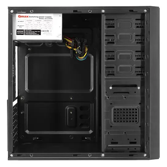 Case ATX midi tower Qmax H300B, (400W), black