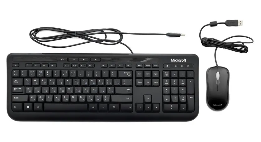 Клавиатура+мышь Microsoft Wired Desktop 600 Black 3J2-00015