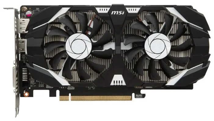 Видеокарта 4Gb MSI GeForce GTX 1050 Ti 4GT OC