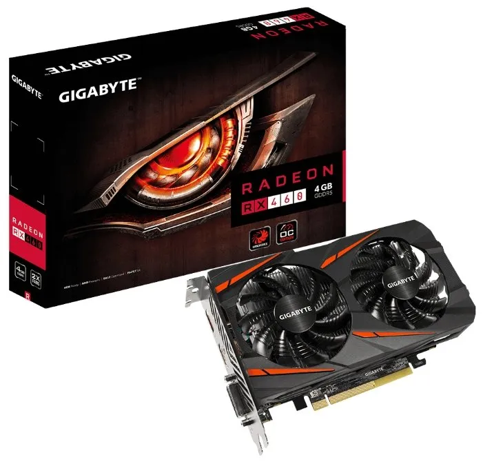 Видеокарта 4 GB Gigabyte GV-RX460WF2OC-4GD AMD Radeon RX460