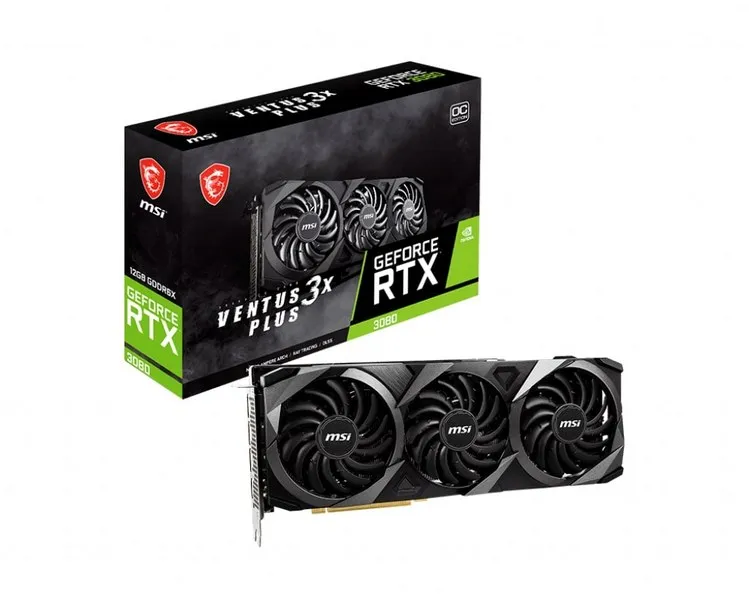 Видеокарта 12Gb MSI RTX 3080 VENTUS 3X PLUS 12G OC LHR