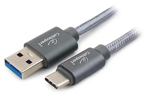 Кабель USB Type A-C Cablexpert CC-P-USBC03Gy-1M