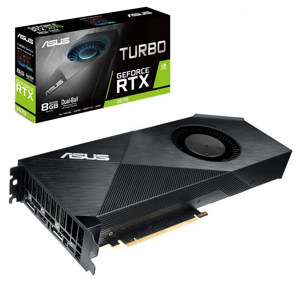 Видеокарта 8Gb Asus TURBO RTX 2070 TURBO-RTX2070-8G