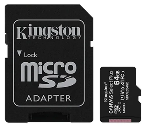 Карта памяти microSDXC Kingston 64GB Canvas Select Plus SDCS2/64GB