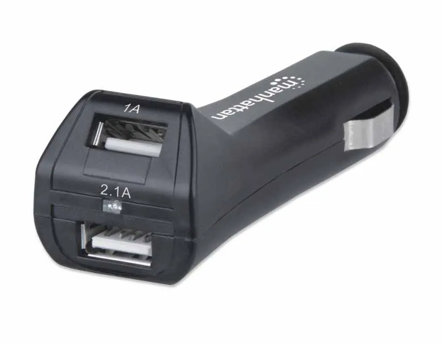 Автомобильное зарядное устройство Manhattan PopCharge Auto Duo  2