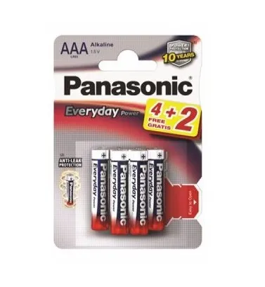 Батарейки Panasonic Every Day Power LR03EPS/6BP 4+2F тип AAA