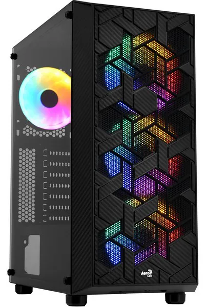 Корпус для ПК AeroCool Hive-G-BK-V2