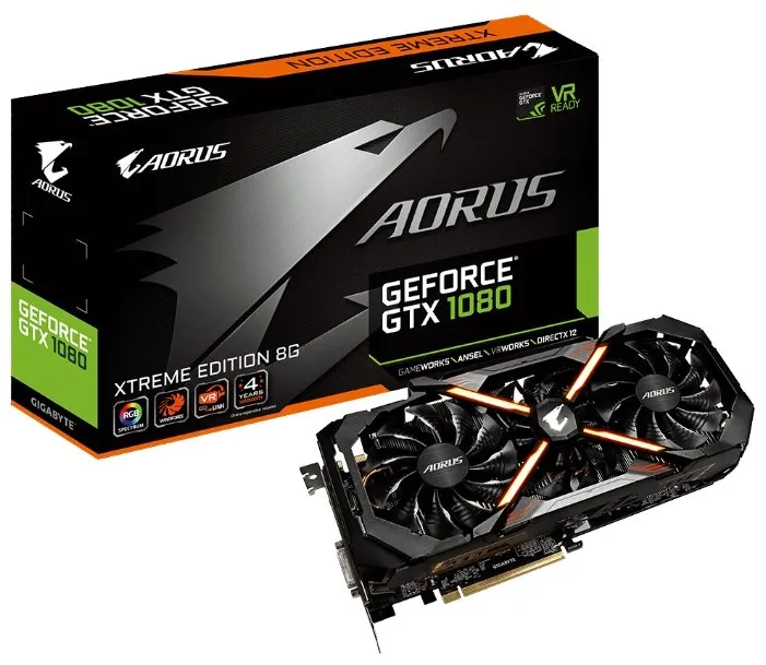 Видеокарта Gigabyte GV-N1080AORUS X-8GD GTX 1080 Xtreme Edition