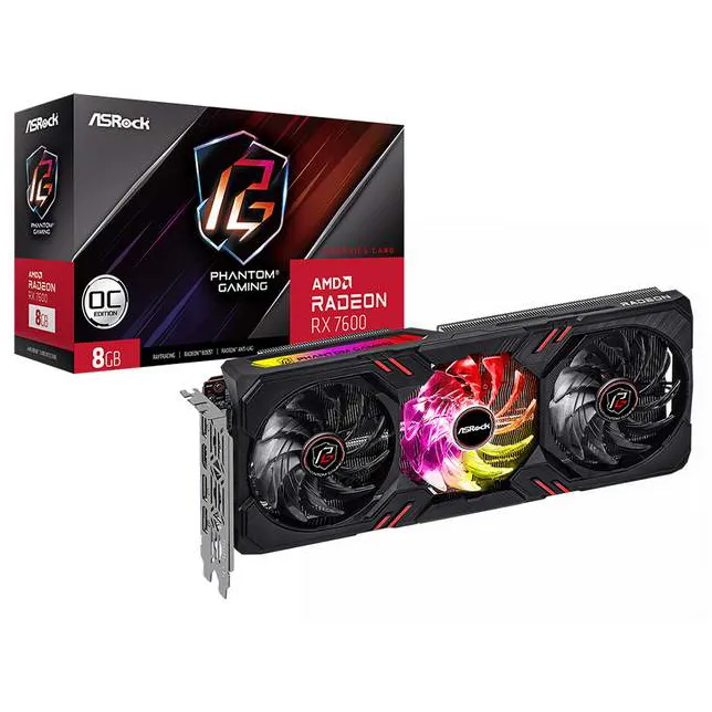Видеокарта 8Gb ASRock RX7600 PG 8GO