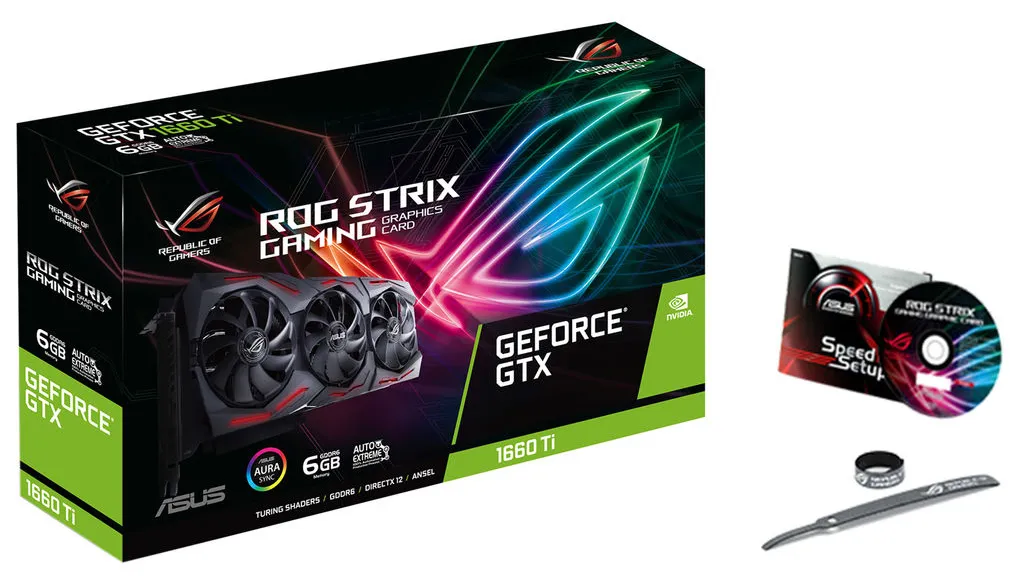 Видеокарта 6GB ASUS GTX 1660 Ti ROG-STRIX-GTX1660TI-6G-GAMING