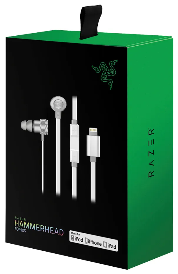 Наушники Razer Hammerhead for iOS RZ04-02090200-R3M1 Белый