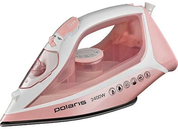 Утюг Polaris PIR 2497AK розовый/белый