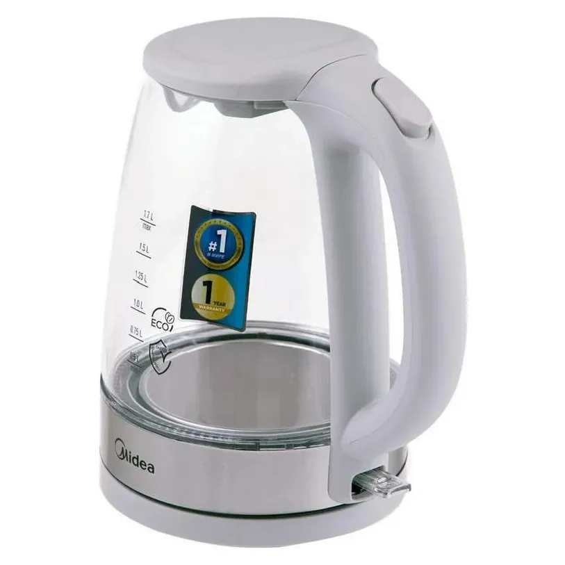 Электрочайник Midea MK-8017 стекло белый
