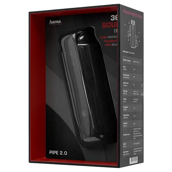 Акустическая система Hama Pipe 2.0 black