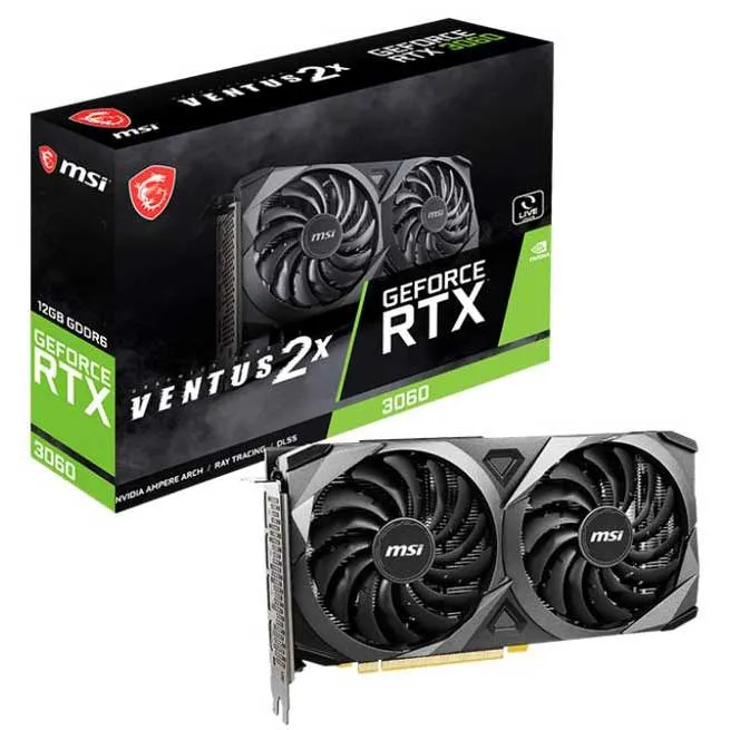 Видеокарта 12Gb MSI RTX3060 VENTUS 2X 12G