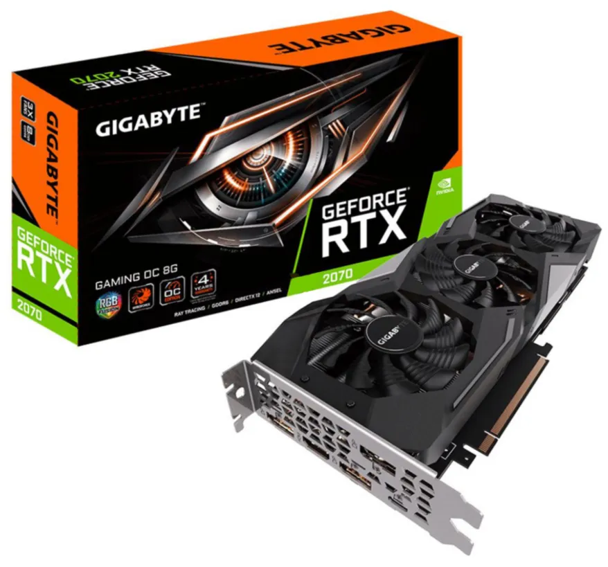 Видеокарта 8 Gb Gigabyte RTX2070 GAMING GV-N2070GAMING OC-8GC