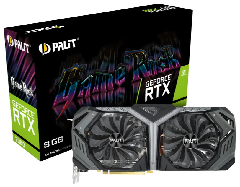Видеокарта 8 Gb PALIT RTX2080 GAMEROCK NE62080S20P2-1040G