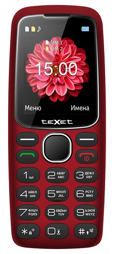 Мобильный телефон Texet TM-B307 Красный