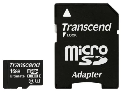 Карта памяти MicroSD 16GB Transcend TS16GUSDHC10