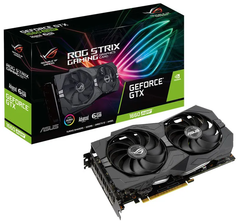 Видеокарта 6GB Asus GTX 1660 SUPER ROG-STRIX-GTX1660S-A6G-GAMING