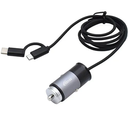 Автомобильное зарядное устройство Ritmix RM-5240MC Gunshell
