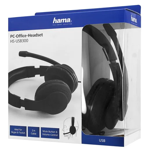 Гарнитура Hama HS-USB300 00139924 black