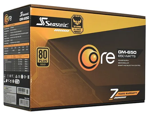 Блок питания 650W Seasonic CORE GM-650 SSR-650LM