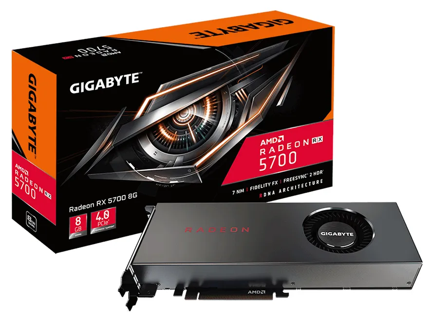 Видеокарта 8Gb Gigabyte Radeon RX 5700 GV-R57-8GD-B