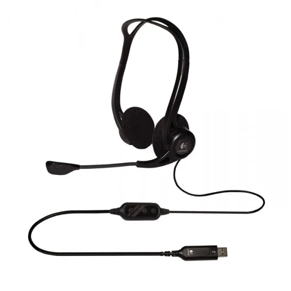 Наушники-гарнитура Logitech 960 USB Чёрный