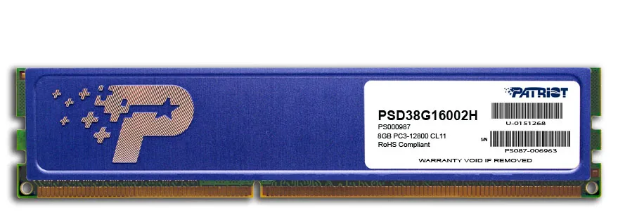 Оперативная память 8 GB Patriot DDR3 PSD38G16002H