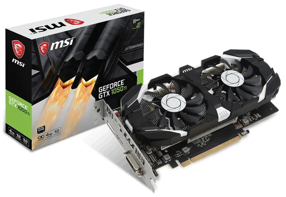 Видеокарта 4Gb MSI GTX 1050 Ti 4GT OCV1