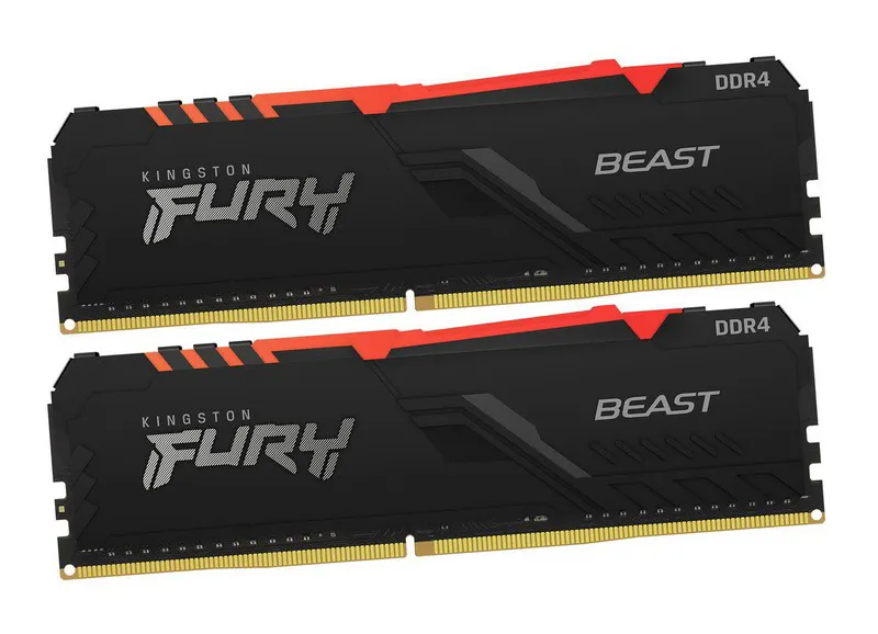 Оперативная память 16 GB kit Kingston Fury Beast RGB KF437C19BBAK2/16