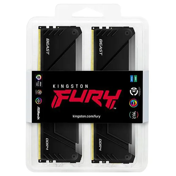 Оперативная память 32 GB kit Kingston Fury Beast KF426C16BB2AK2/32