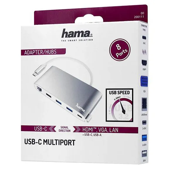 USB Hub 8 port Hama 00200111
