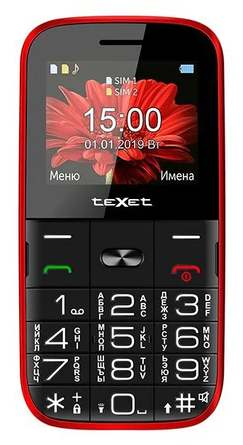 Мобильный телефон Texet TM-B227 Красный