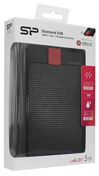 Внешний жесткий диск 5 TB Silicon Power D30 SP050TBPHDD3LS3K Black