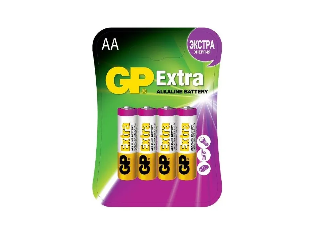 Элемент питания LR6-AA GP Alkaline EXTRA 15AX-CR4
