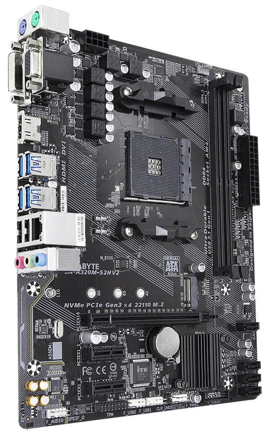 Материнская плата Gigabyte GA-A320M-S2H V2