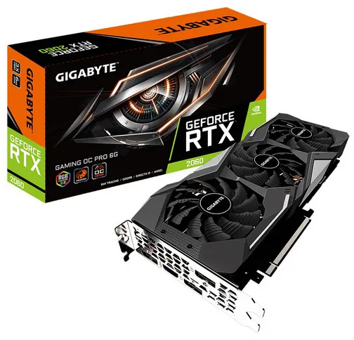 Видеокарта 6Gb Gigabyte RTX2060 GAMING OC PRO 6G GV-N2060GAMINGOC PRO-6GD