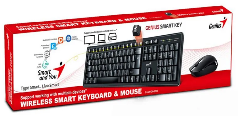 Комплект Клавиатура + Мышь Genius Smart KM-8200