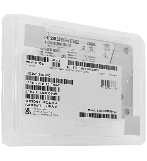 SSD накопитель 480 GB Intel D3-S4510 Series SSDSC2KB480G801