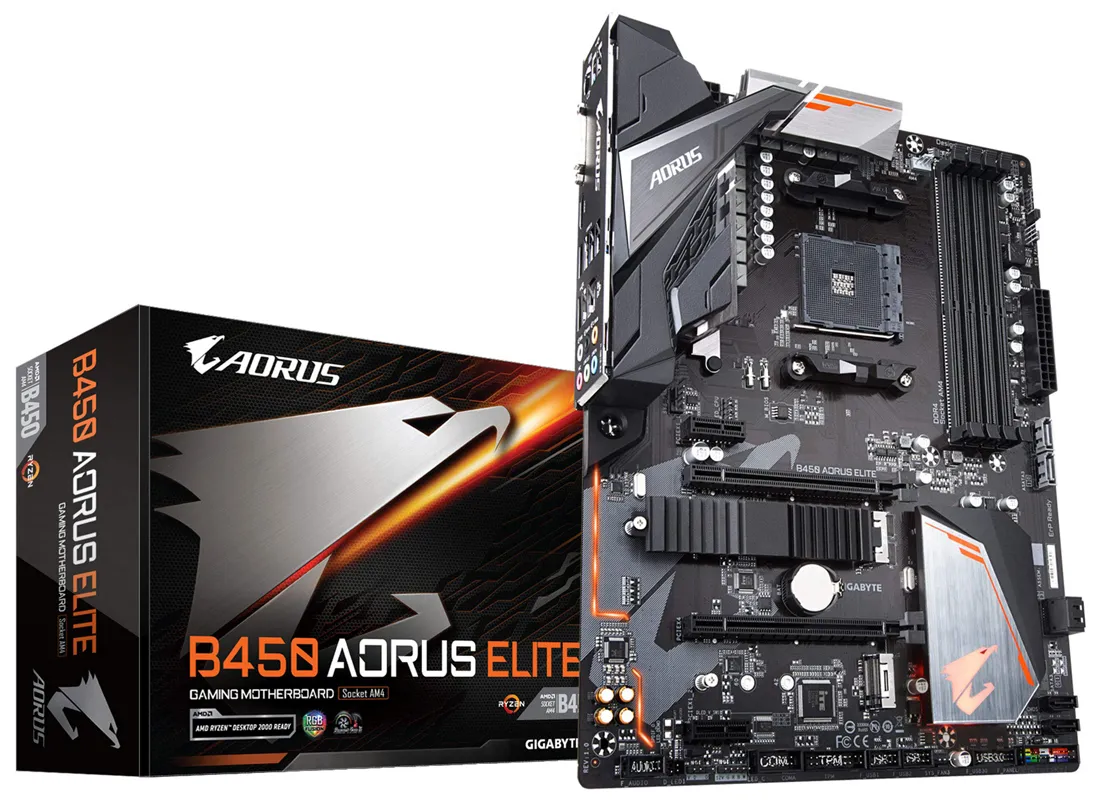 Материнская плата Gigabyte B450 AORUS ELITE
