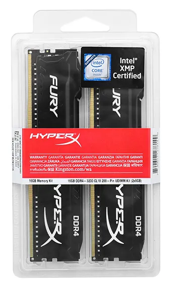 Оперативная память 16 Гб kit Kingston HyperX Fury HX432C18FB2K2/16