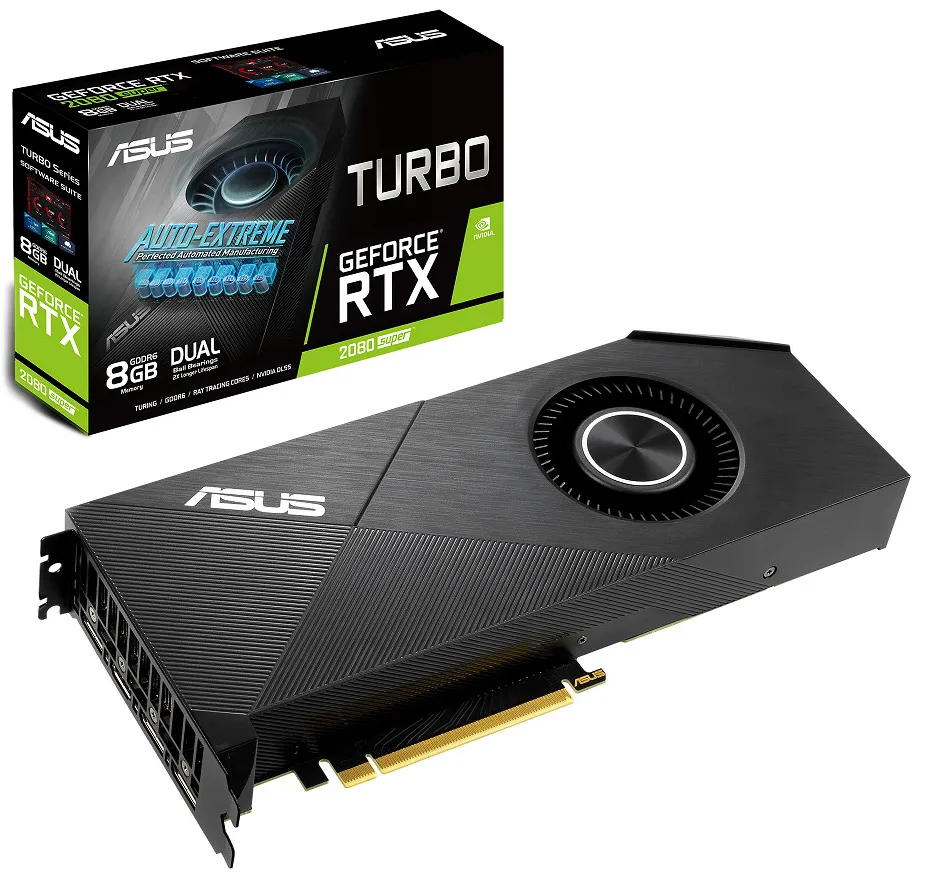 Видеокарта 8Gb ASUS RTX 2080 SUPER TURBO-RTX2080S-8G-EVO