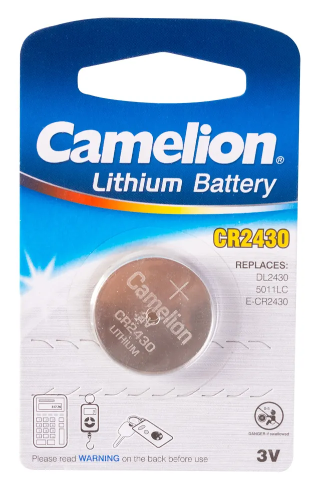 Батарейка CAMELION CR2430-BP1 Lithium Battery