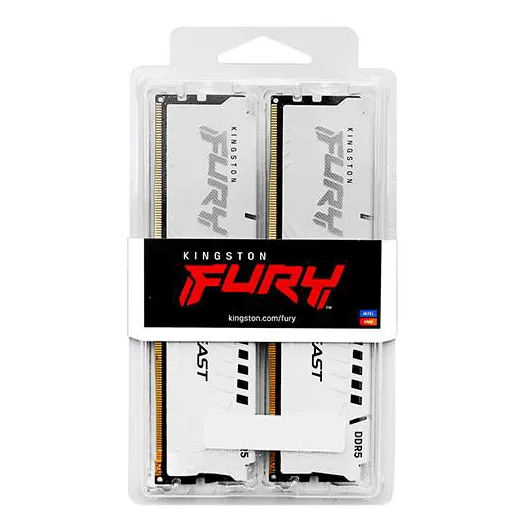 Оперативная память 32 GB kit Kingston Fury Beast White RGB KF556C36BWEK2-32